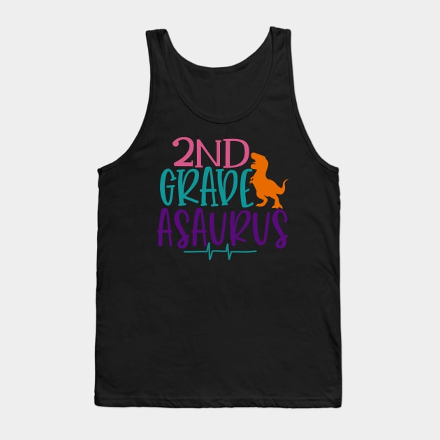 Second Grade Asaurus Tank Top by VijackStudio